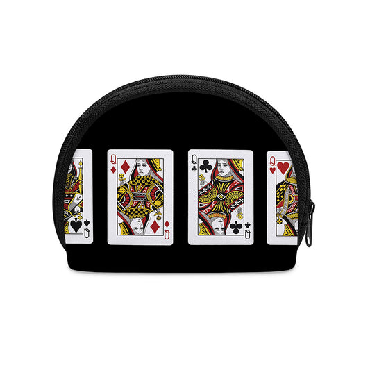 Four Queens Playing Cards Print Coin Purse