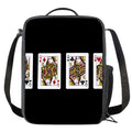 Four Queens Playing Cards Print Crossbody Lunch Bag