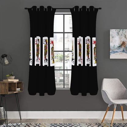 Four Queens Playing Cards Print Curtain