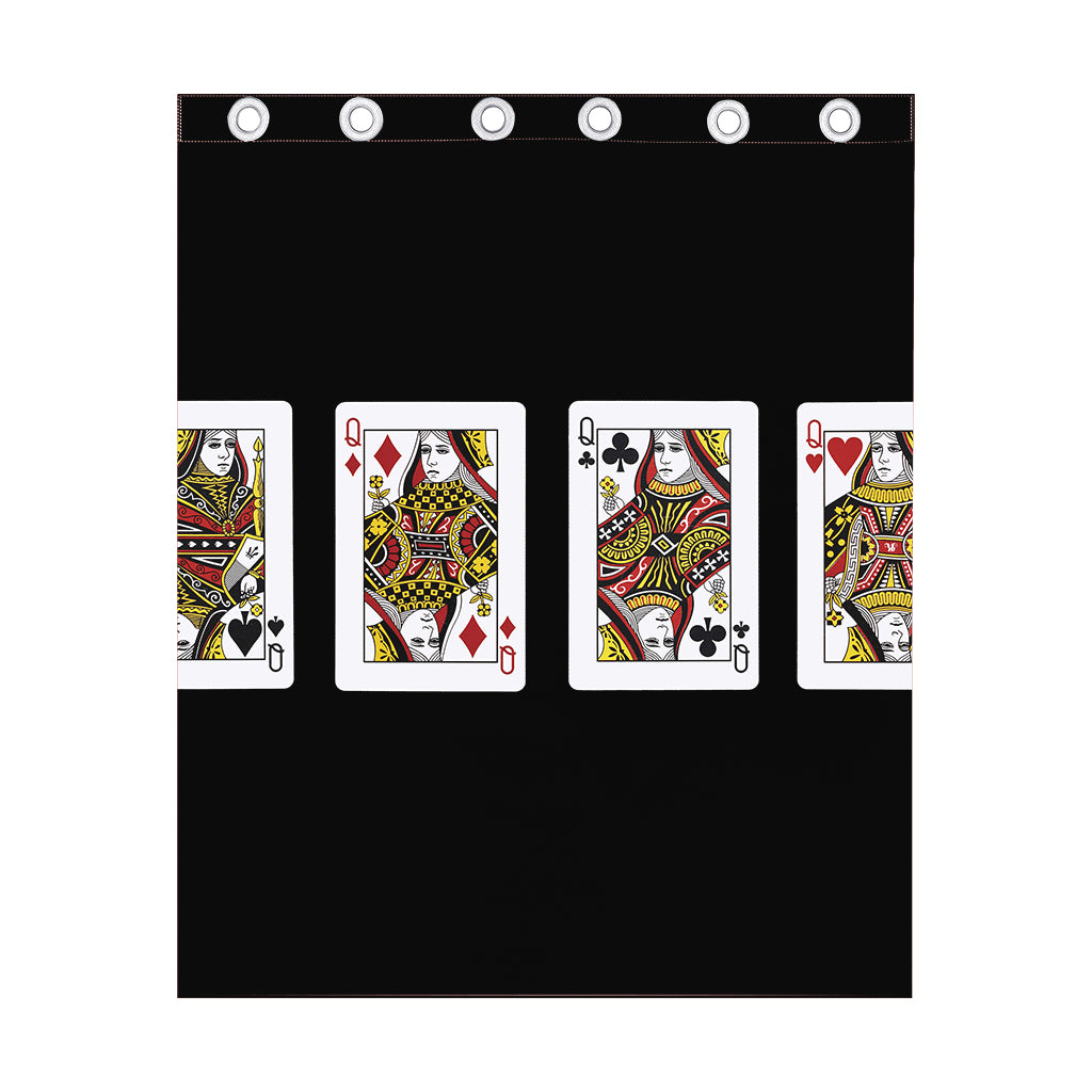 Four Queens Playing Cards Print Curtain