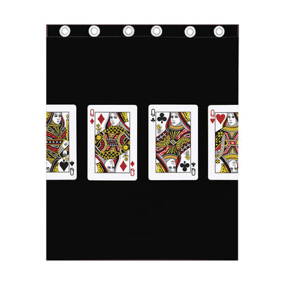 Four Queens Playing Cards Print Curtain