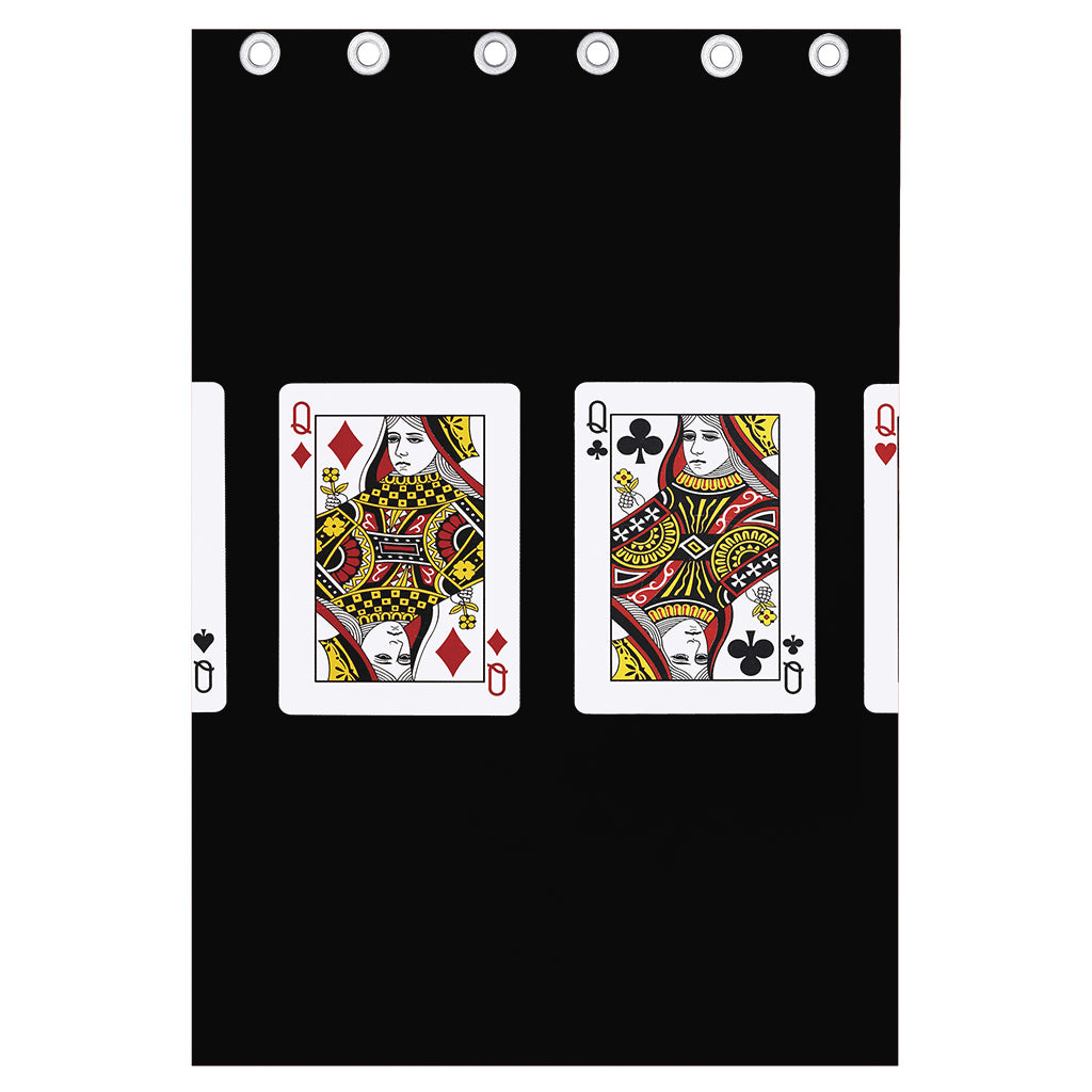 Four Queens Playing Cards Print Curtain