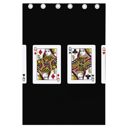 Four Queens Playing Cards Print Curtain