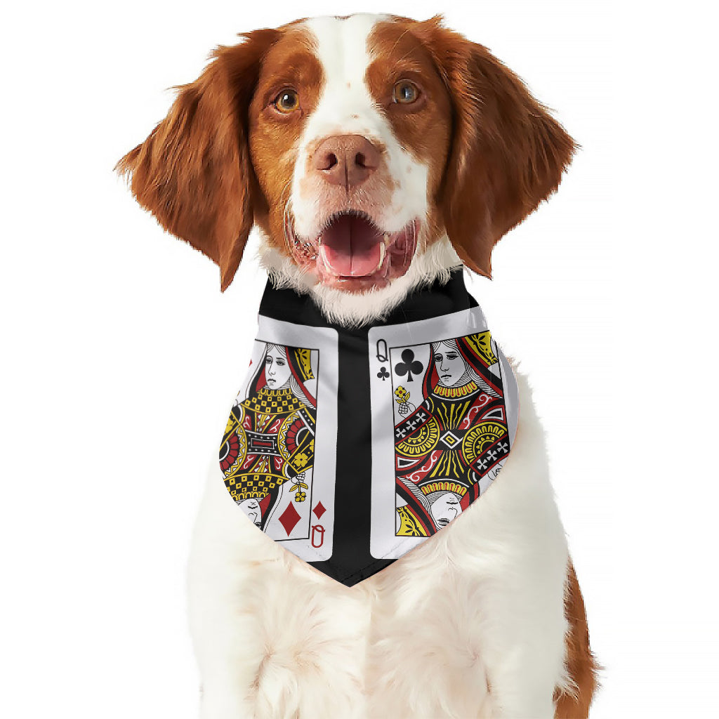 Four Queens Playing Cards Print Dog Bandana