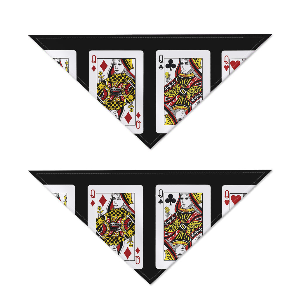 Four Queens Playing Cards Print Dog Bandana