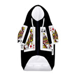 Four Queens Playing Cards Print Dog Zip Up Hoodie