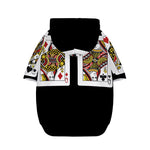 Four Queens Playing Cards Print Dog Zip Up Hoodie