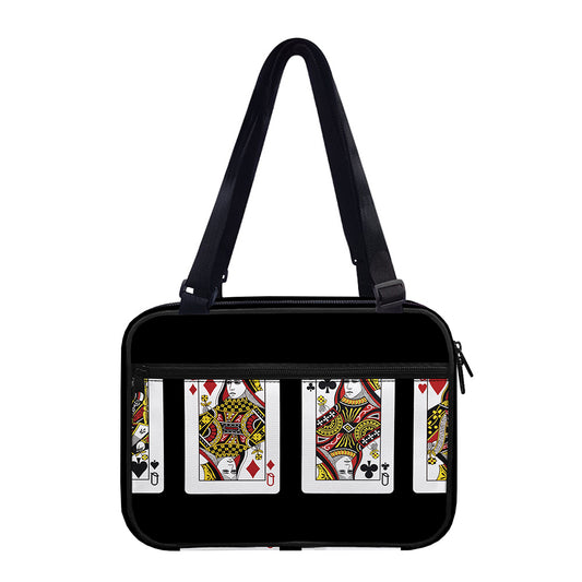 Four Queens Playing Cards Print Double Strap Bible Bag