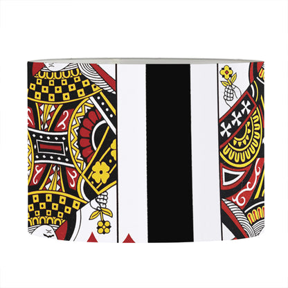 Four Queens Playing Cards Print Drum Lamp Shade
