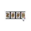 Four Queens Playing Cards Print Extended Mouse Pad