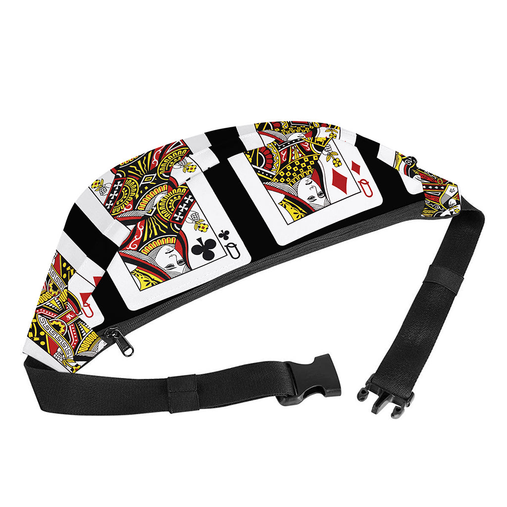Four Queens Playing Cards Print Fanny Pack