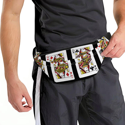 Four Queens Playing Cards Print Fanny Pack