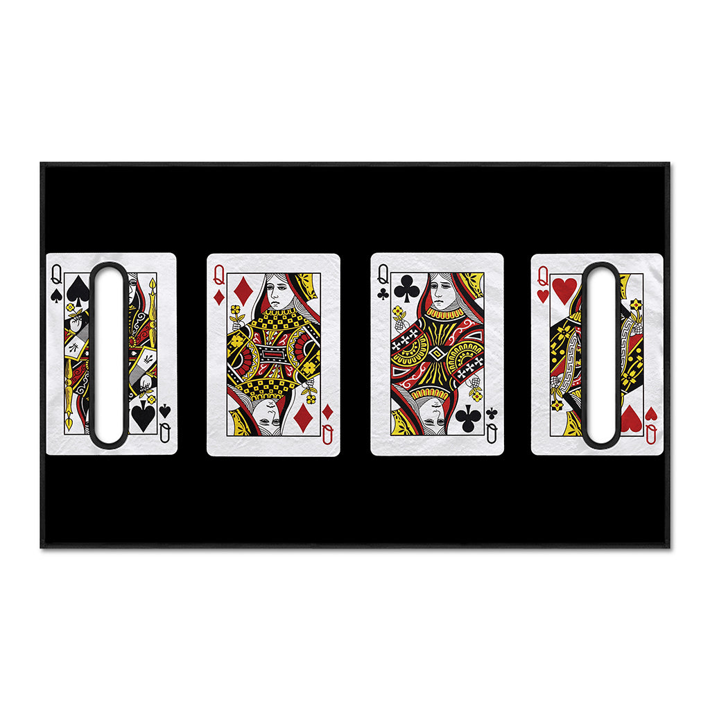 Four Queens Playing Cards Print Golf Cart Seat Cover