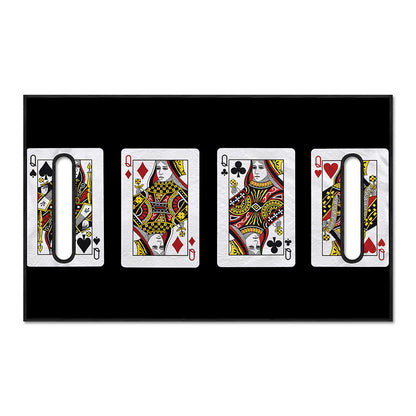 Four Queens Playing Cards Print Golf Cart Seat Cover