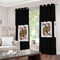 Four Queens Playing Cards Print Grommet Curtains