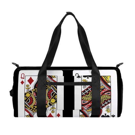 Four Queens Playing Cards Print Gym Bag