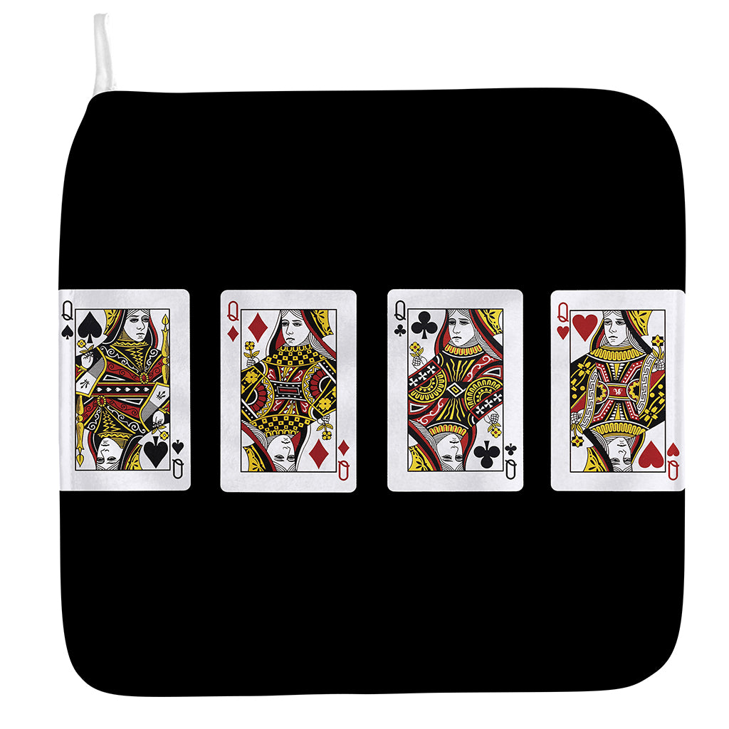 Four Queens Playing Cards Print Hand Towel