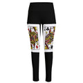 Four Queens Playing Cards Print High-Waisted Pocket Leggings