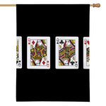 Four Queens Playing Cards Print House Flag
