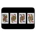 Four Queens Playing Cards Print Indoor Door Mat