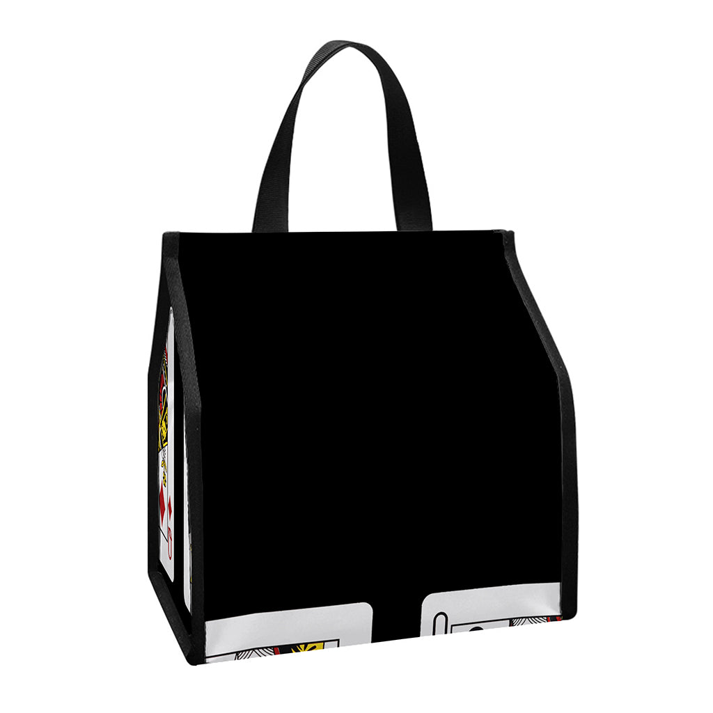 Four Queens Playing Cards Print Insulated Lunch Tote