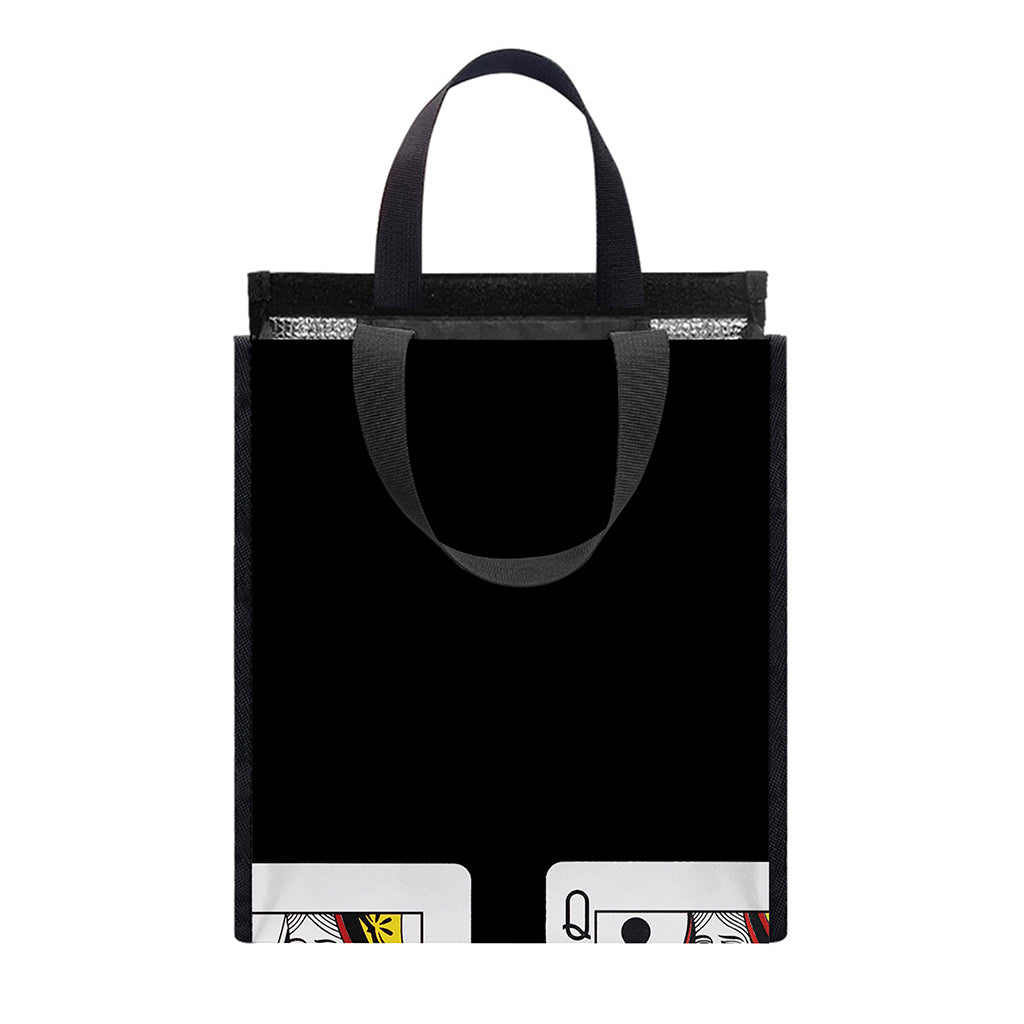 Four Queens Playing Cards Print Insulated Lunch Tote