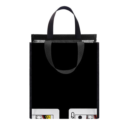 Four Queens Playing Cards Print Insulated Lunch Tote