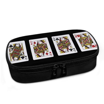 Four Queens Playing Cards Print Insulin Cooler Travel Case