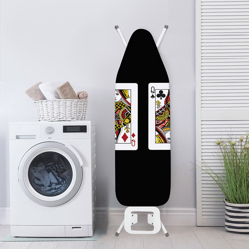 Four Queens Playing Cards Print Ironing Board Cover