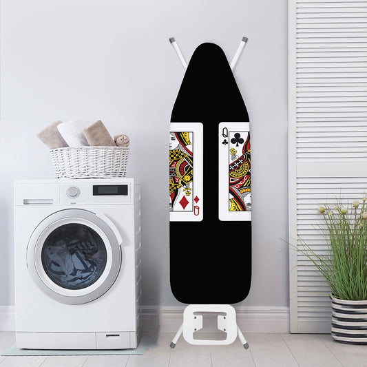 Four Queens Playing Cards Print Ironing Board Cover