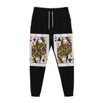 Four Queens Playing Cards Print Jogger Pants