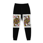 Four Queens Playing Cards Print Jogger Pants