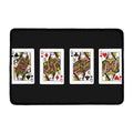 Four Queens Playing Cards Print Kitchen Mat