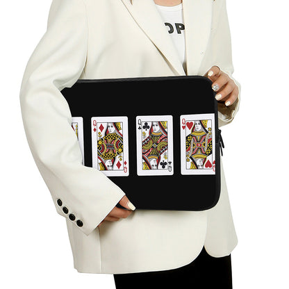 Four Queens Playing Cards Print Laptop Sleeve