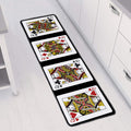 Four Queens Playing Cards Print Long Kitchen Mat