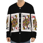 Four Queens Playing Cards Print Long Sleeve Baseball Jersey