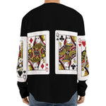 Four Queens Playing Cards Print Long Sleeve Baseball Jersey