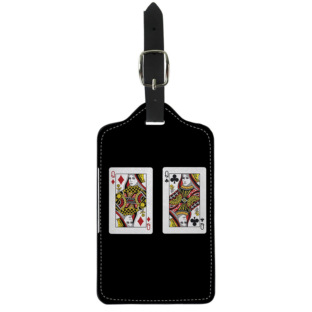 Four Queens Playing Cards Print Luggage Tag