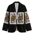 Four Queens Playing Cards Print Men's Blazer