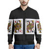 Four Queens Playing Cards Print Men's Bomber Jacket