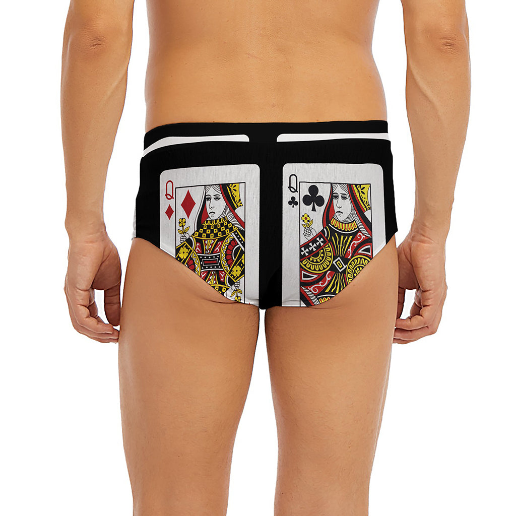 Four Queens Playing Cards Print Men's Briefs