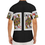 Four Queens Playing Cards Print Men's Deep V-Neck Shirt