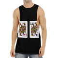 Four Queens Playing Cards Print Men's Muscle Tank Top