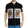 Four Queens Playing Cards Print Men's Polo Shirt