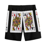 Four Queens Playing Cards Print Men's Sports Shorts