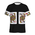 Four Queens Playing Cards Print Men's Athletic T-Shirt