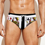 Four Queens Playing Cards Print Men's Swim Briefs