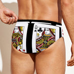 Four Queens Playing Cards Print Men's Swim Briefs
