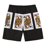 Four Queens Playing Cards Print Men's Swim Trunks
