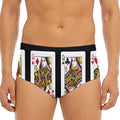 Four Queens Playing Cards Print Men's Triangle Swim Briefs
